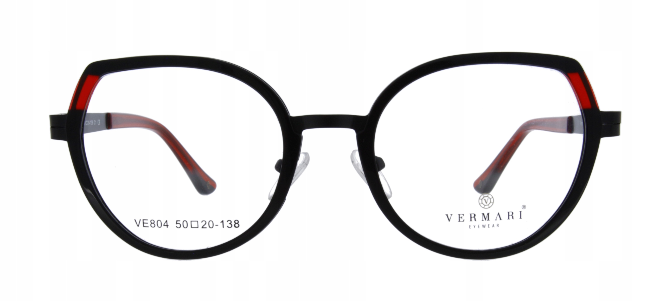 Okulary Oprawki do Okularów Damskie Kocie Oko Czarne Vermari Milano VE804C1