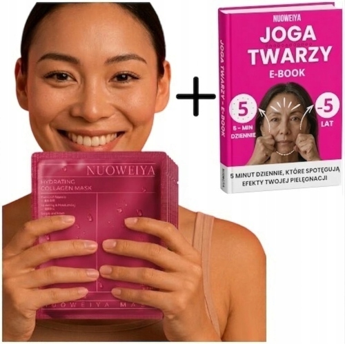 Koreańskie Maseczki Do Twarzy Z Kolagenem 10sztuk *Młodsza o 5 lat w 30 dni