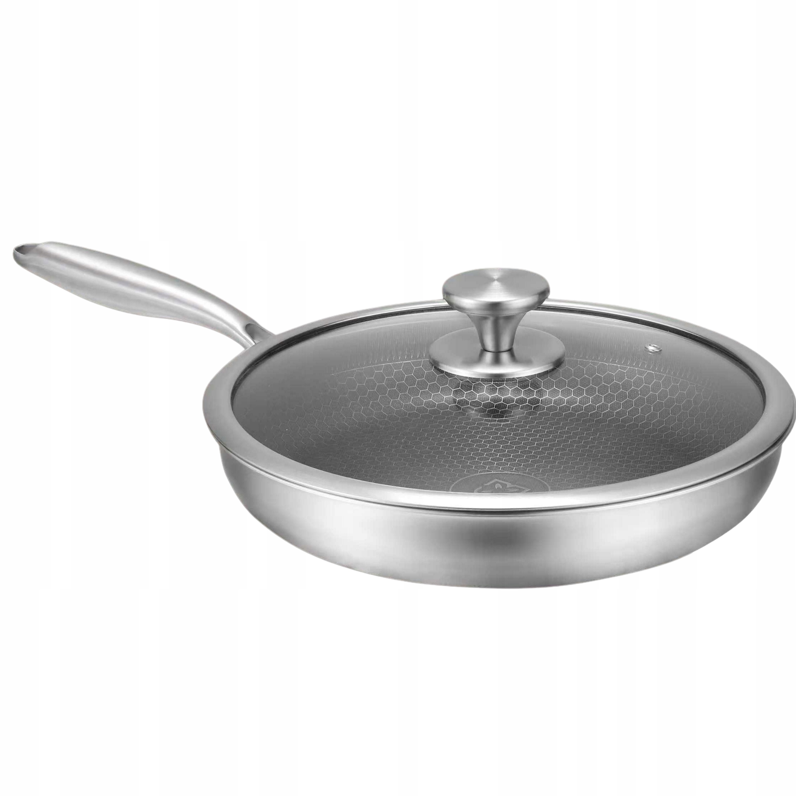 Patelnia Edenberg 24 cm z pokrywą non-stick plaster miodu