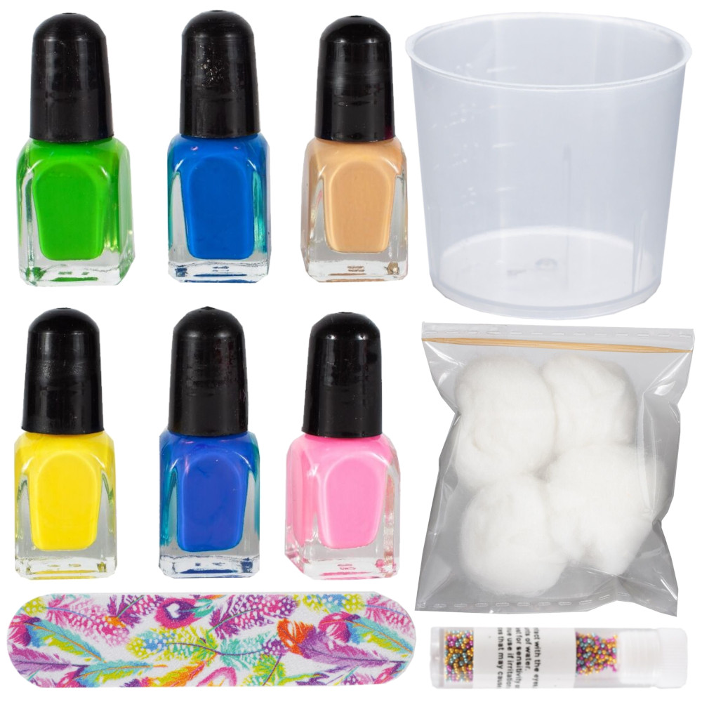 ZESTAW DO MALOWANIA PAZNOKCI KREATYWNY dla DZIECI STUDIO LAKIERY MANICURE Wiek dziecka 6 lat +