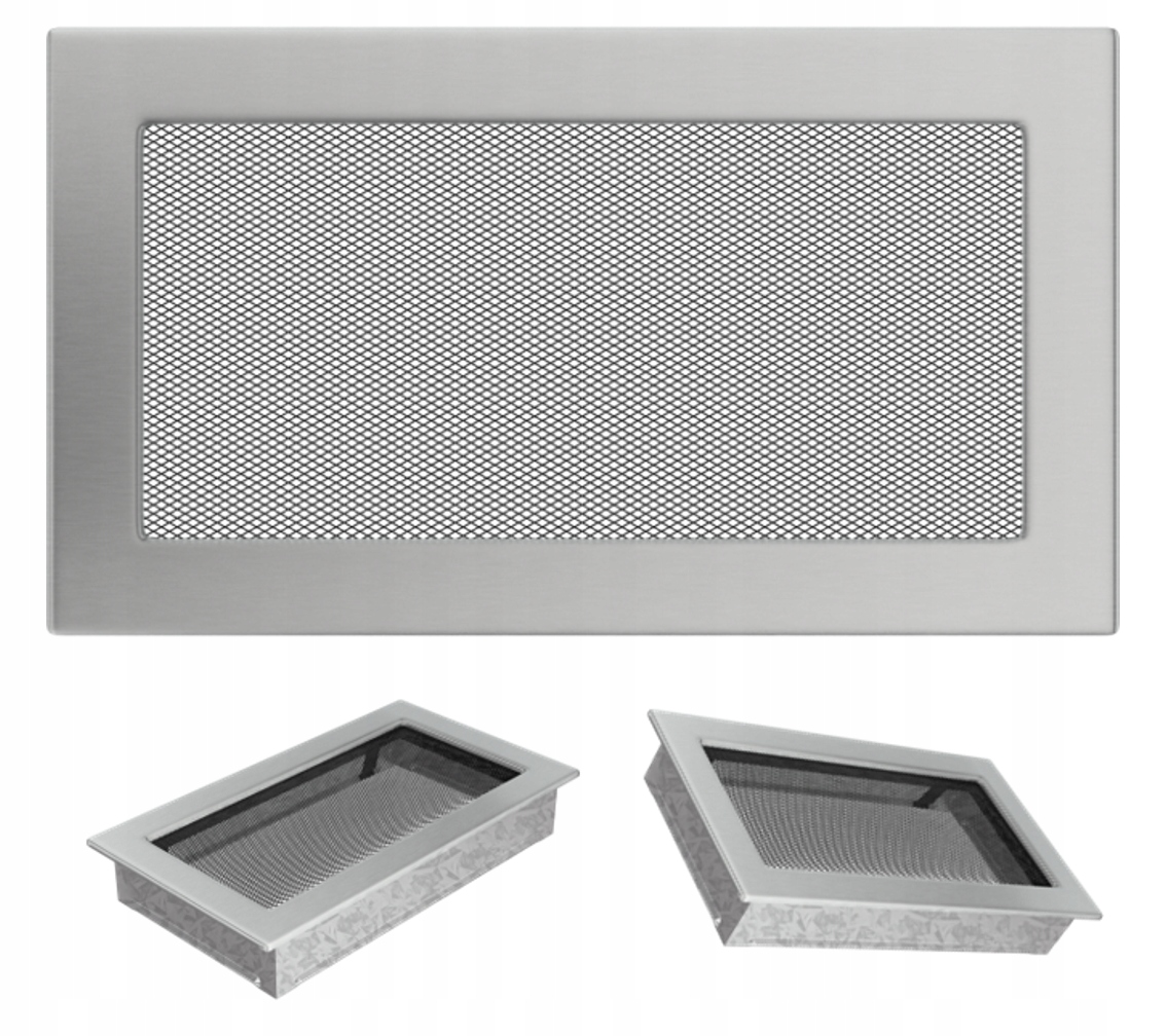 Větrací krbová mřížka broušená 17x30