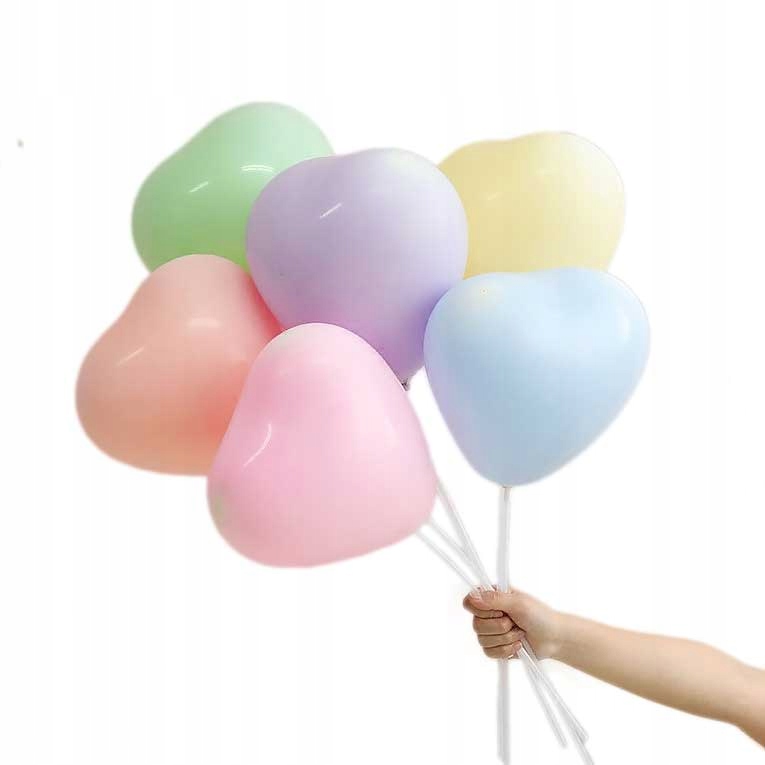 

Balony Serca pastelowe mix Duże 100szt.