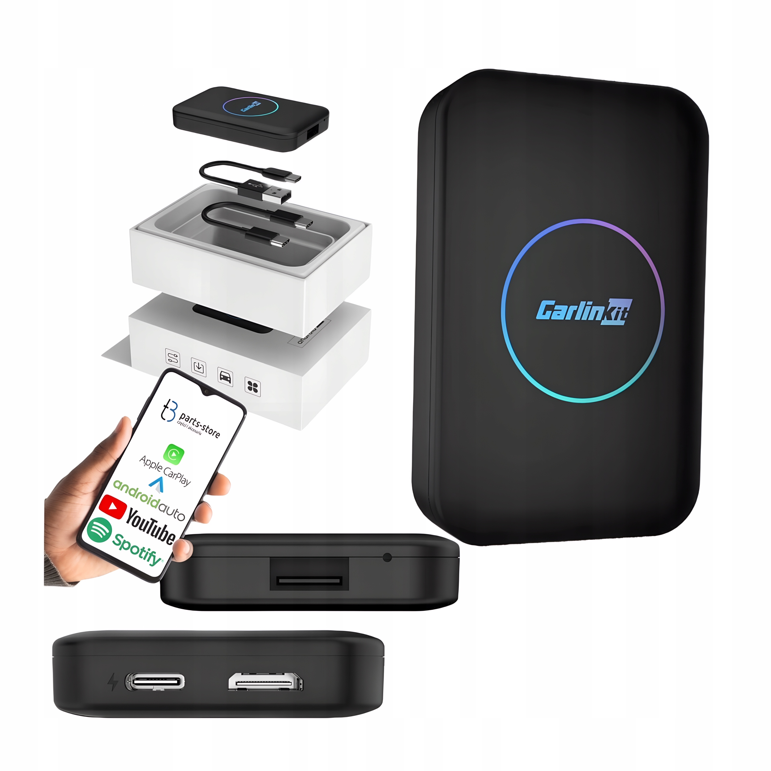 Carlinkit Lite S Bezdrátový CarPlay Android Auto 2GB 16GB mini Hdmi