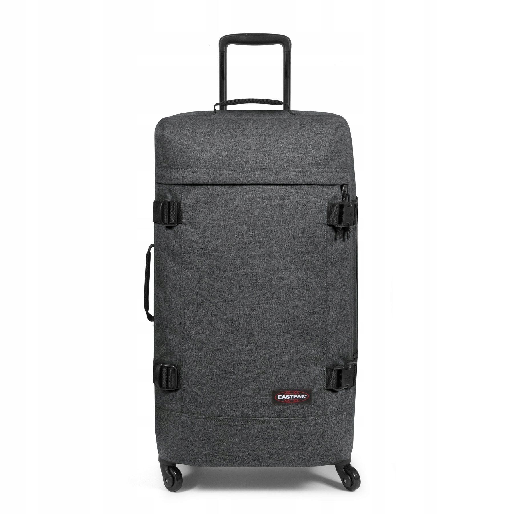 Ciemnoszara walizka podróżna na kółkach Eastpak Trans4 L Black Denim