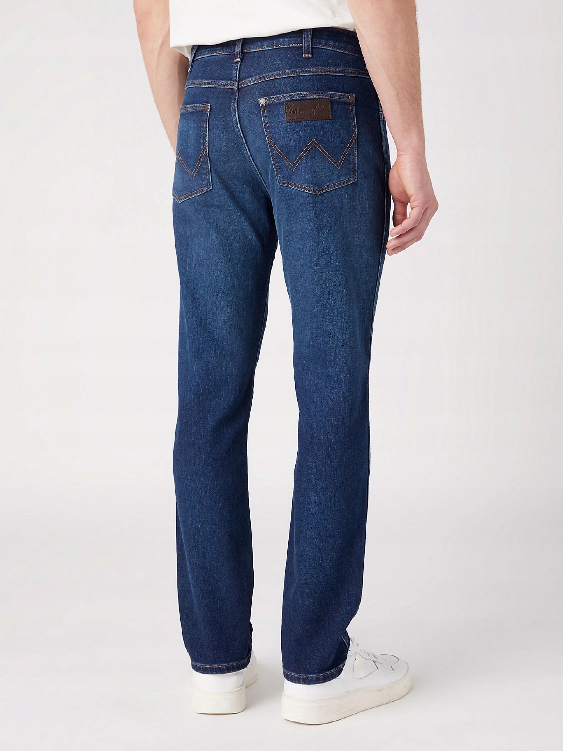 Pánské zúžené džíny Wrangler Larston Green Fuzz 112341427 36/32