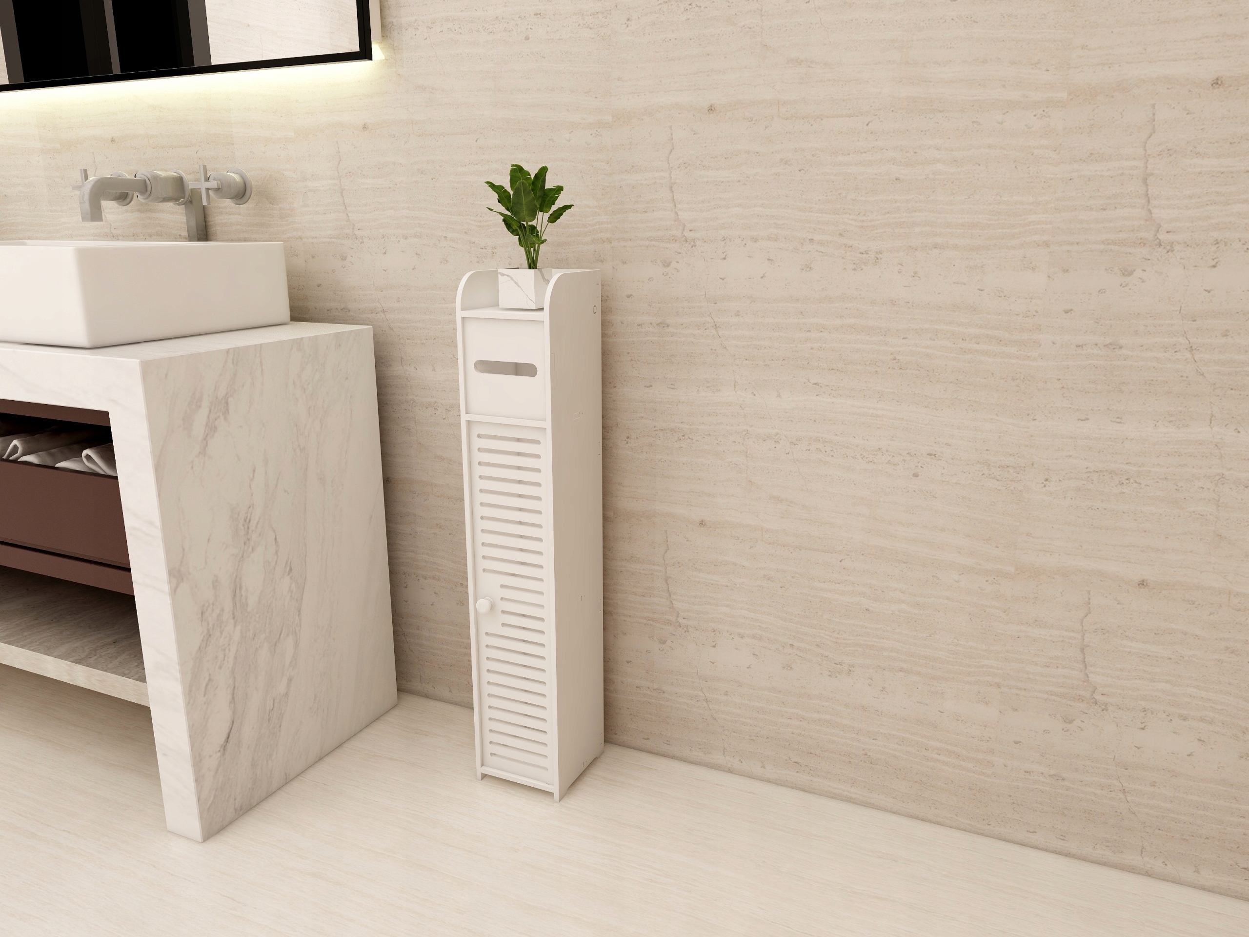 Szafka regał łazienkowy na papier 80 Słupek Marka Omeble