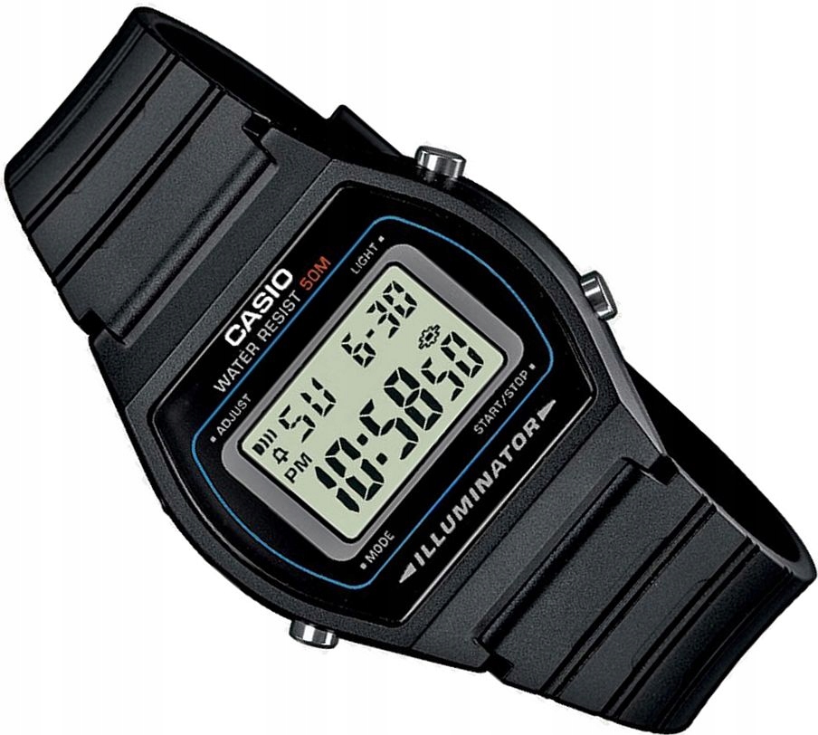 Digitální Hodinky Casio W-202-1AVEF Retro Sport S Podsvícením Alarm Box