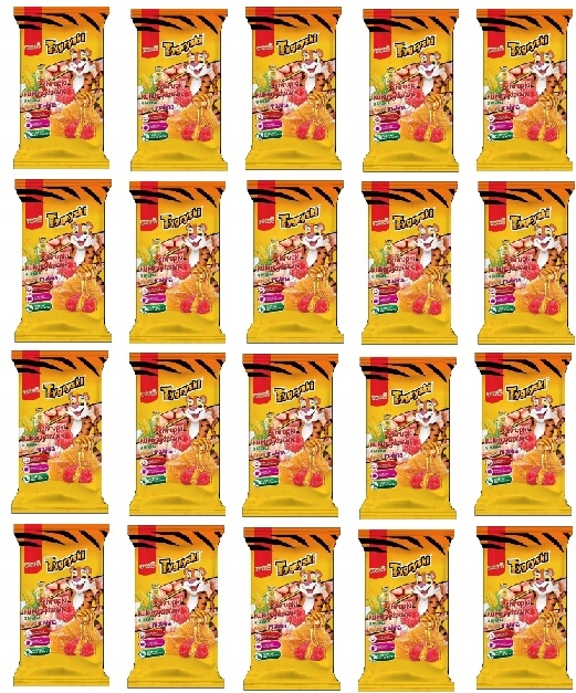 20x 70g Tygryski chrupki kukurydziane miód malina Karton