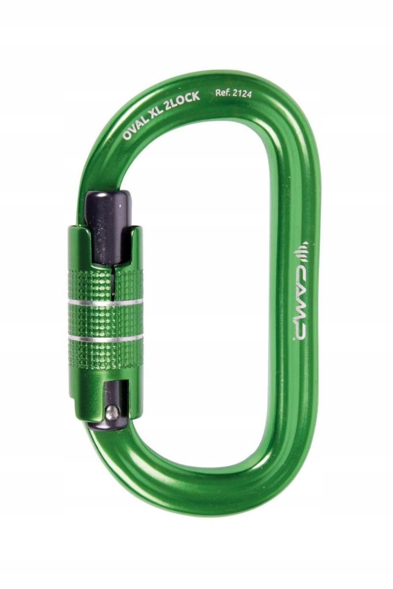 Camp Karabinek wspinaczkowy Oval XL 2Lock zielony