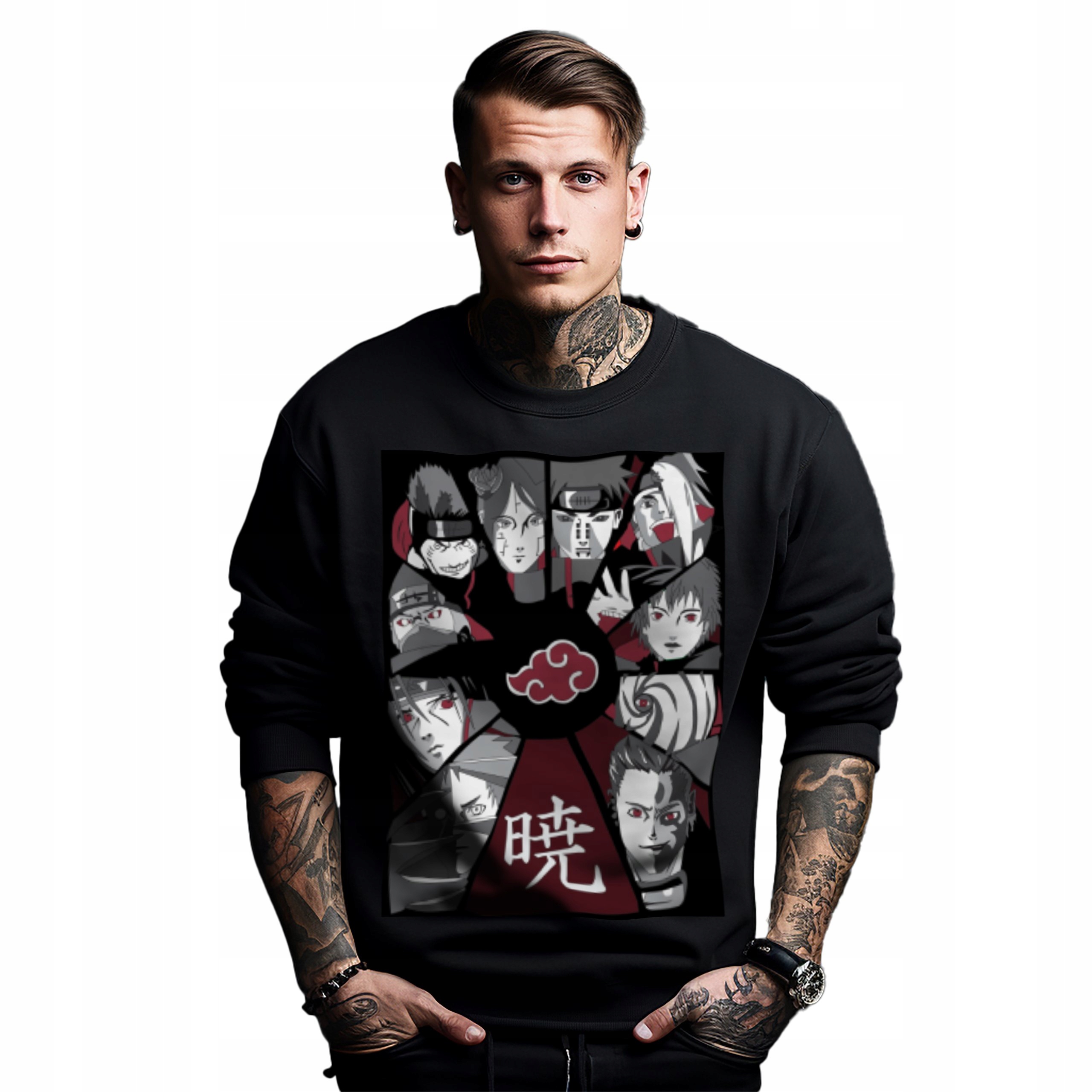 Mikina s potiskem Anime Akatsuki s hlavními postavami
