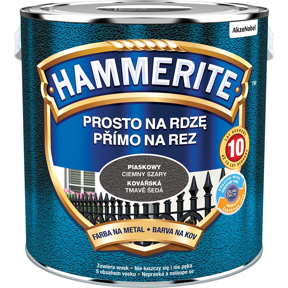 Hammerite Barva na rez 2,5L Tmavě Šedá Písková