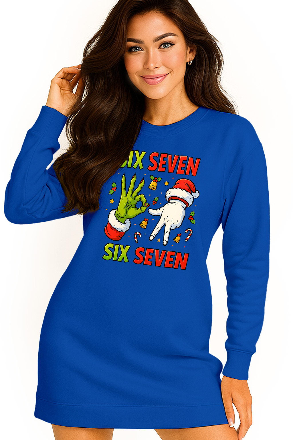 Mikina Vánoční Oversize Šaty Six Seven 67 Dárek K Vánocům M