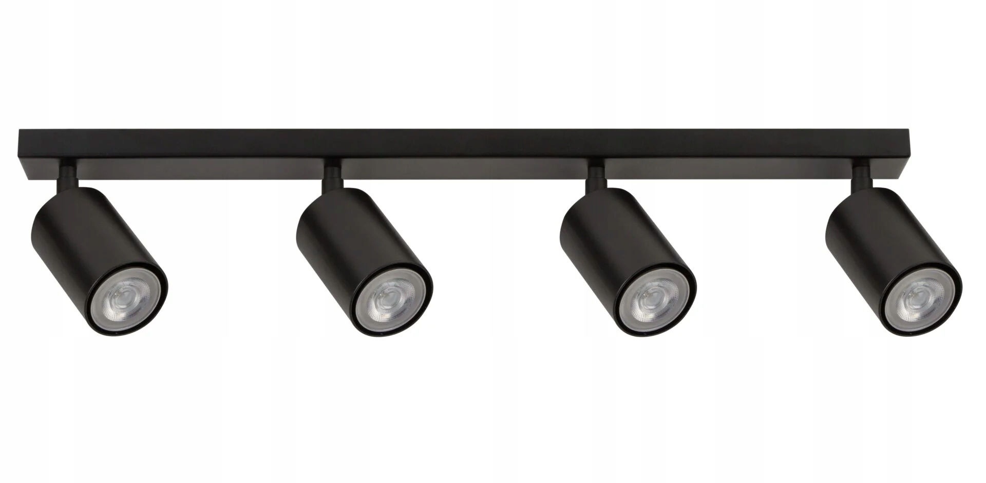 Moderná stropná lampa čierna 4 reflektory podlhovastá 60 cm Sigma