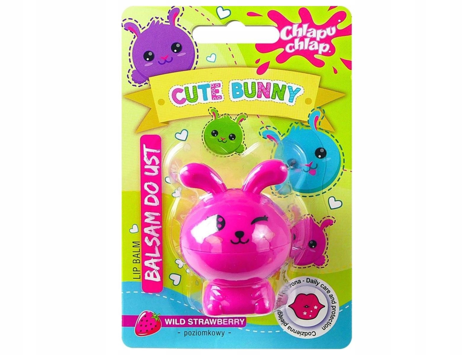 Chlapu Chlap Cute Bunny Balsam do ust Poziomkowy