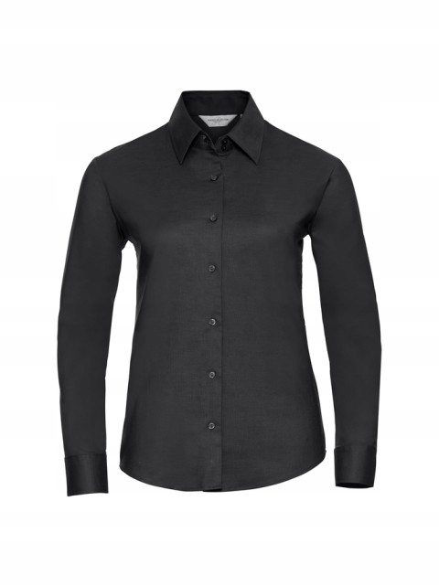 Dámská košile Russell Oxford s dlouhým rukávem, černá, velikost XL
