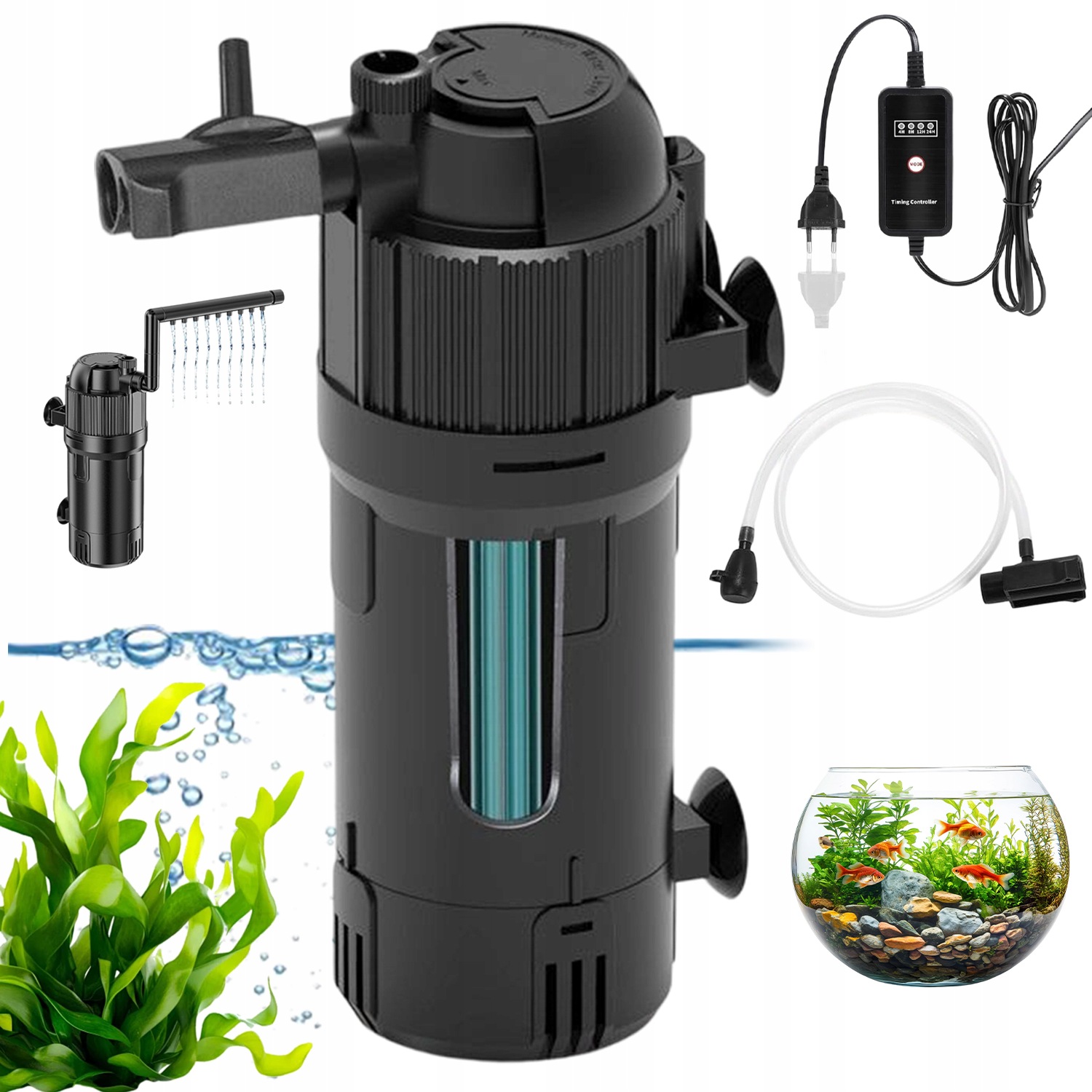 Filtrační Čerpadlo Uv Pro Akvárium Sterilizátor Aktivní Uhlí 400L/H