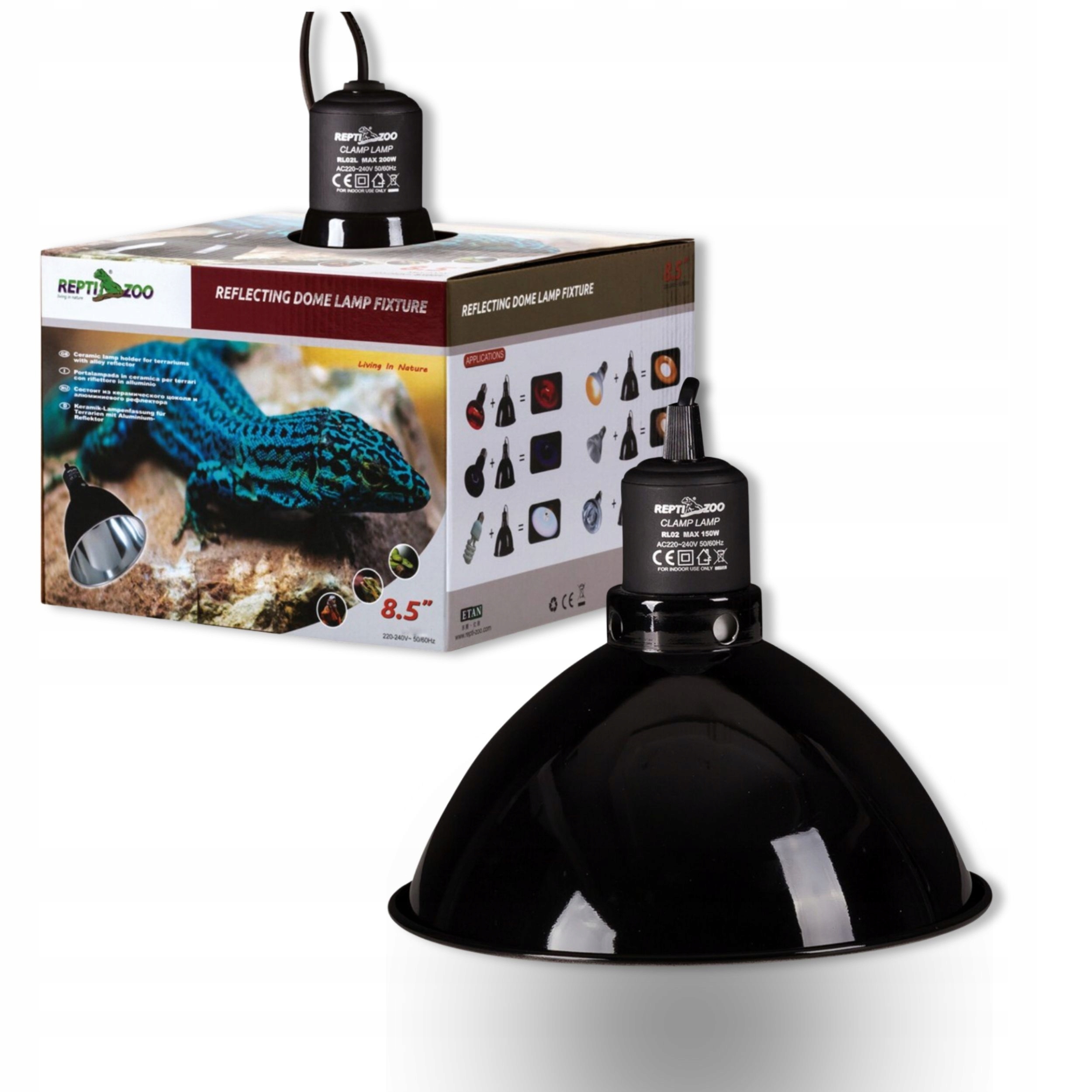 Levně Repti-Zoo Objímka s krytem pro žárovku 8.5" do 150W RL02B