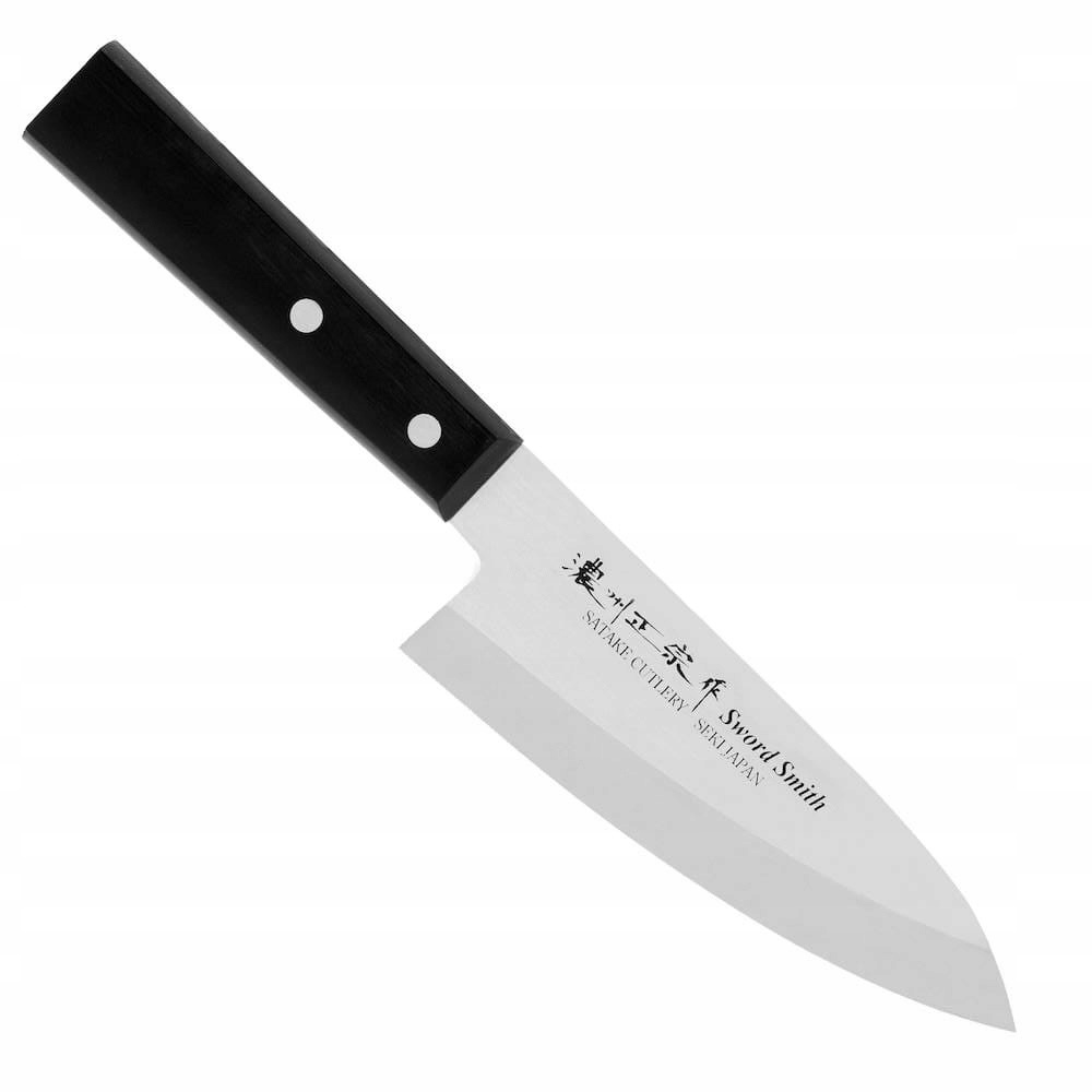 Satake MV Pakka Japonský kuchynský nôž na filetovanie Deba 56-58 Hrc 15,5 cm