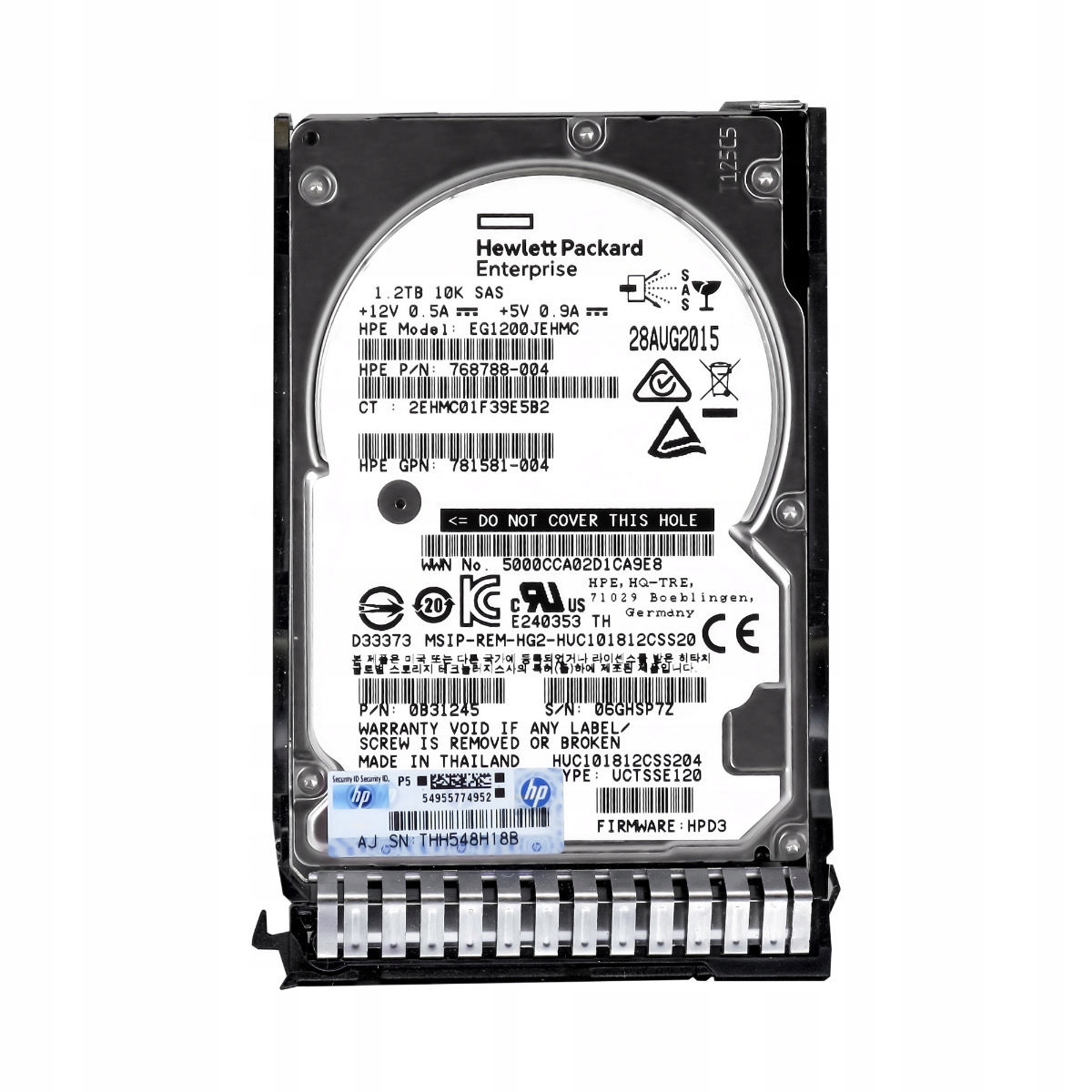 Hp 1,2 Tb 768788-004 10K 128MB SAS-3 2,5'' EG1200JEHMC