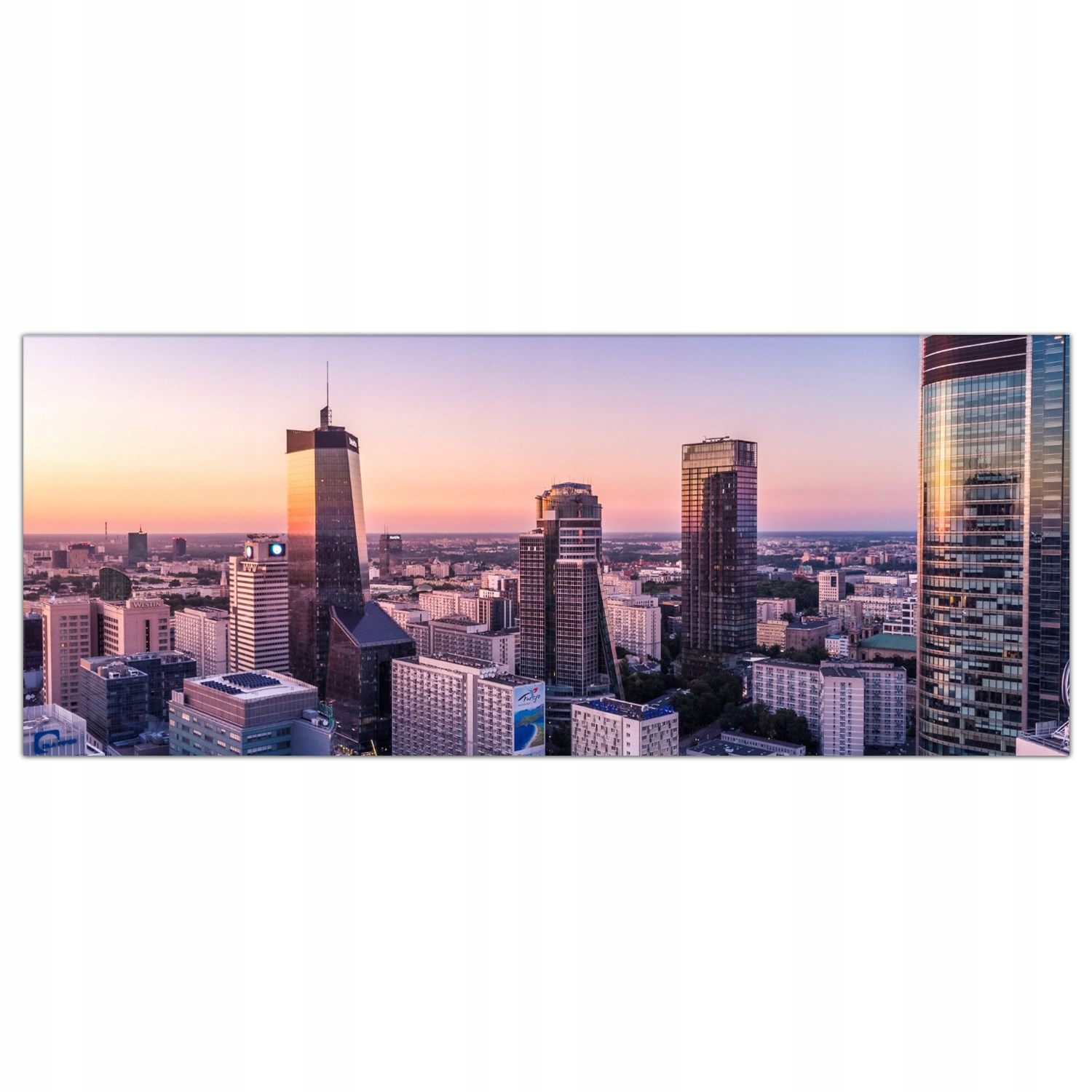 

Obraz na szkle Foto Miasto Zachód Słońca 125x50