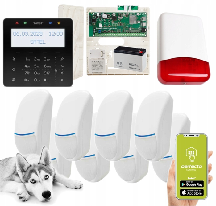 Alarm Satel Perfecta 64 M Lte Aplikacja Syrena 8 Czujek Bingo Plus KSG2R-B
