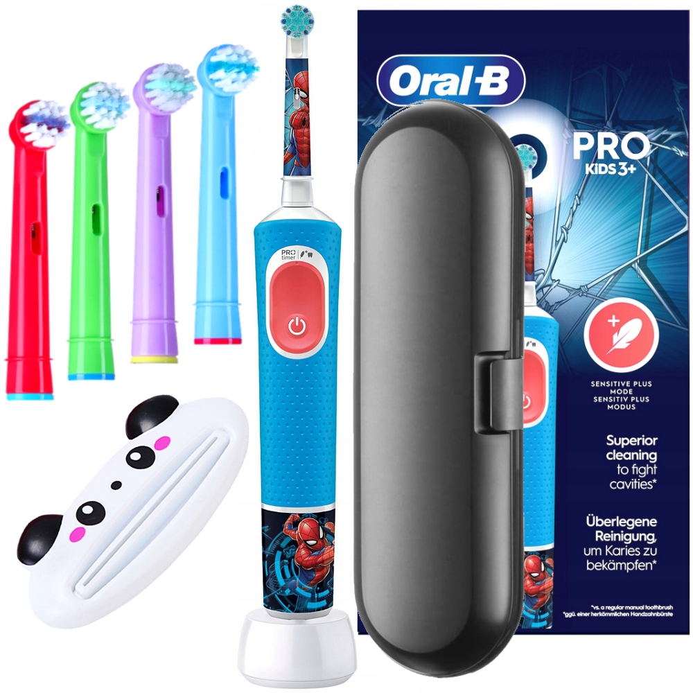 Szczoteczka Elektryczna dla Dzieci Oral-B Vitality Pro Spiderman Dodatki