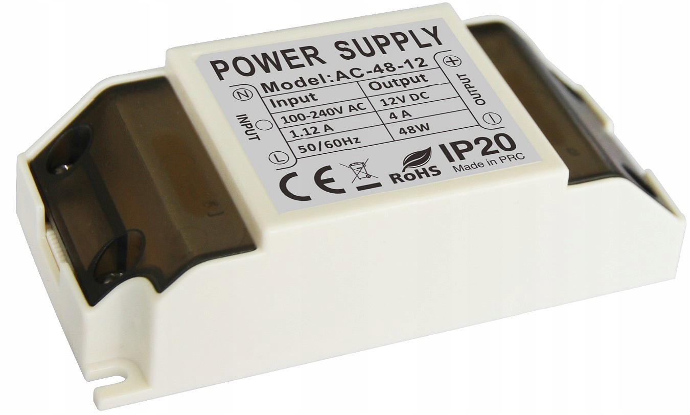 

Zasilacz Led meblowy 48W 12V 4A IP20 1472