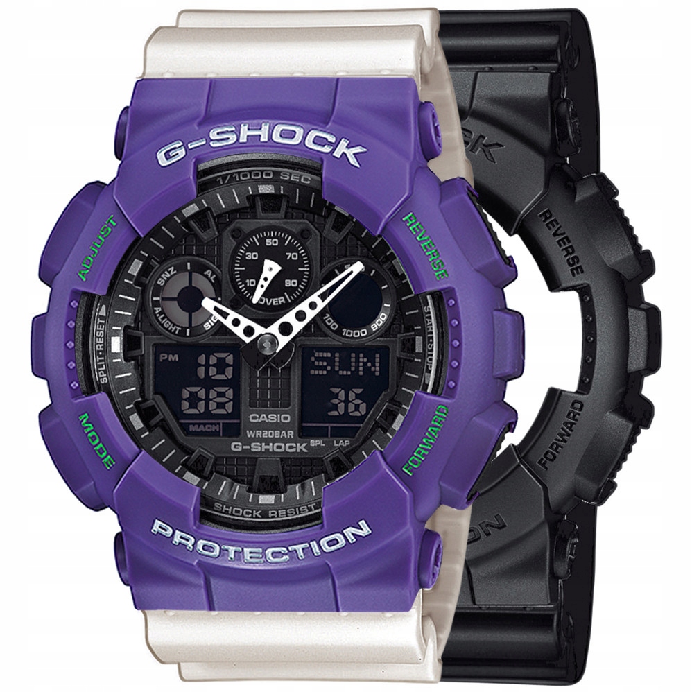 Sada G-shock GA-100-1A1ER Fialová Bílá