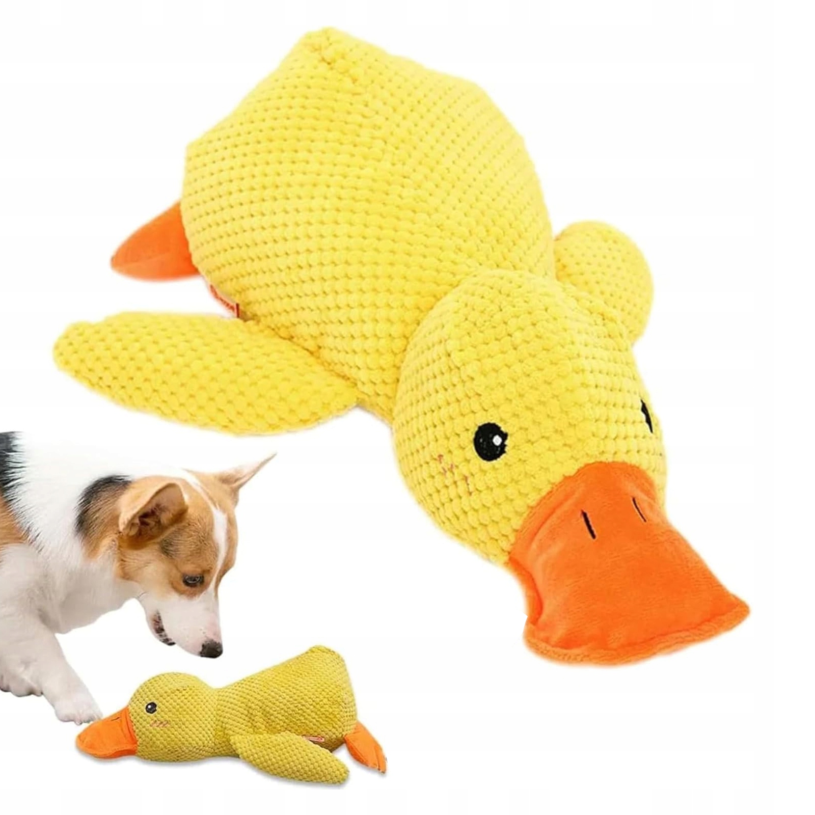 Hračka Pro Psy, Kousátko, Plyšová Hračka, Přetahovačka Na Žvýkání, Velká 45 CM, Žlutá