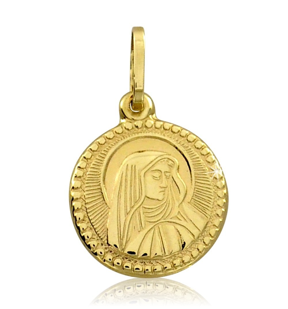 ZŁOTY MEDALIK MATKA BOSKA CHRZEST KOMUNIA ZŁOTO 33
