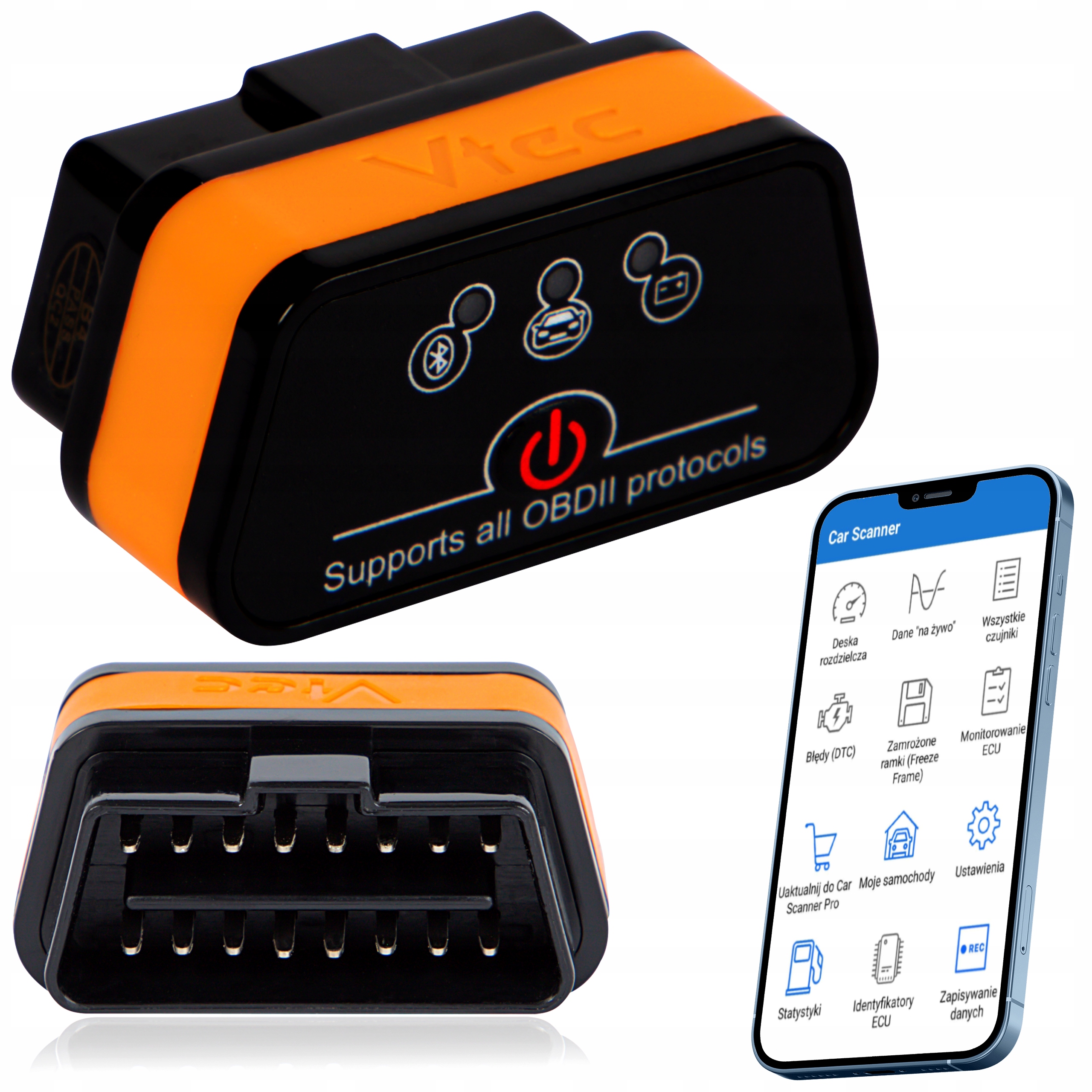 Interfejs Diagnostyczny Xtreme Skaner OBD2 ELM327 Bluetooth 4.0 Android Ios