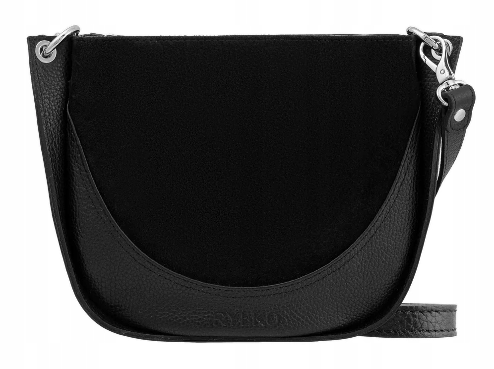 Černá Dámská Kabelka Přes Rameno Crossbody, Kožená, Elegantní, Módní Ryłko