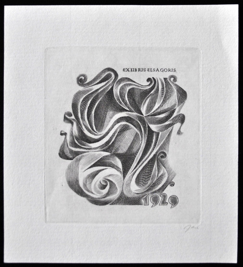 *KP* Jakubowski Wojciech (438/1974) Ex libris Elsa Goris, C2