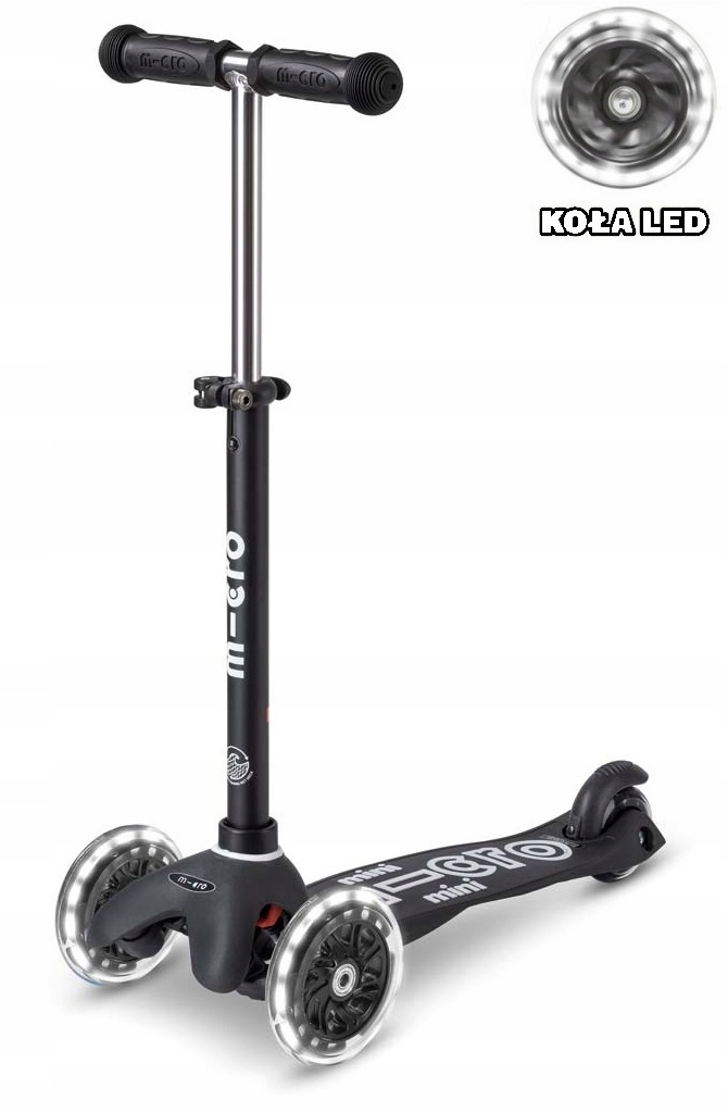 Hulajnoga Mini Micro Deluxe Eco Black czarna Led