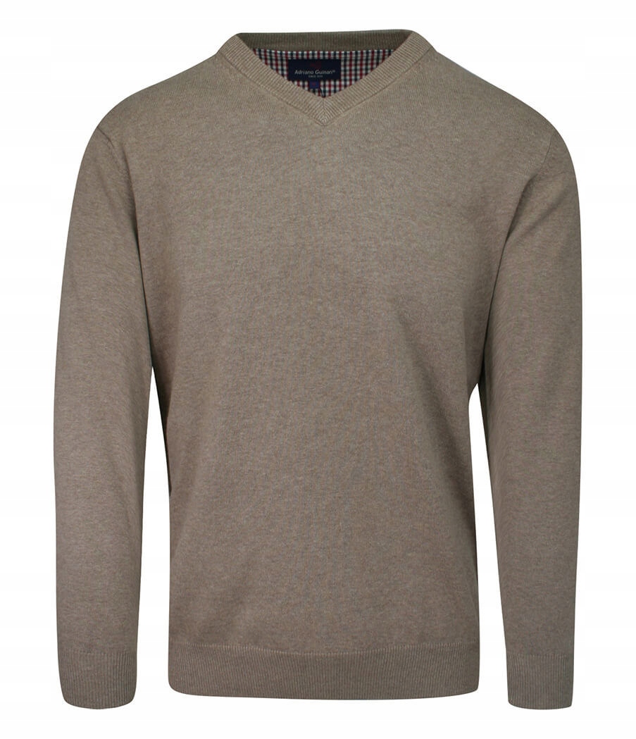 Męski sweter Adriano Guinari beżowy -roz: M