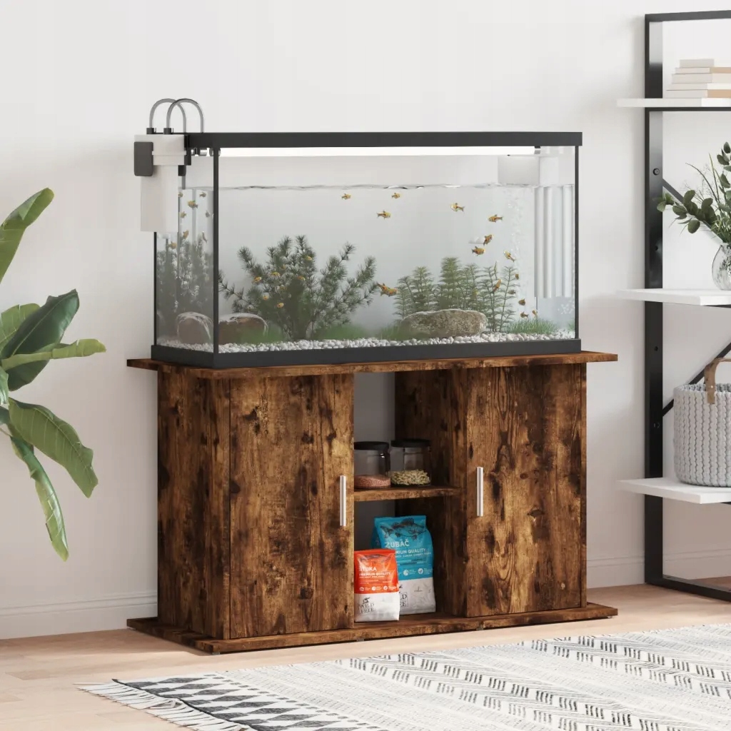 Levně Stojan na akvárium kouřový dub 101x41x58 cm kompozitní dřevo