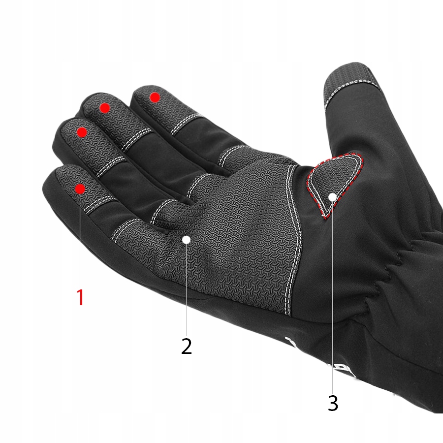 RĘKAWICZKI ROWEROWE CIEPŁE WODOODPORNE ZIMOWE Typ pięciopalczaste