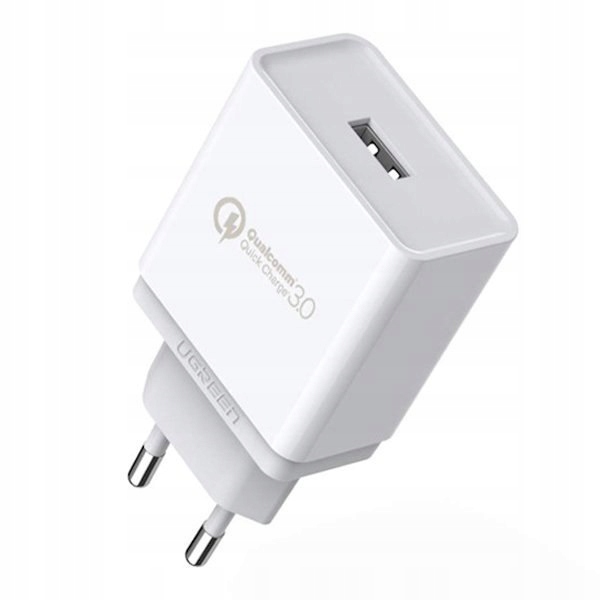 Szybka ładowarka sieciowa Quick Charge 3.0 18W 3A Usb biały