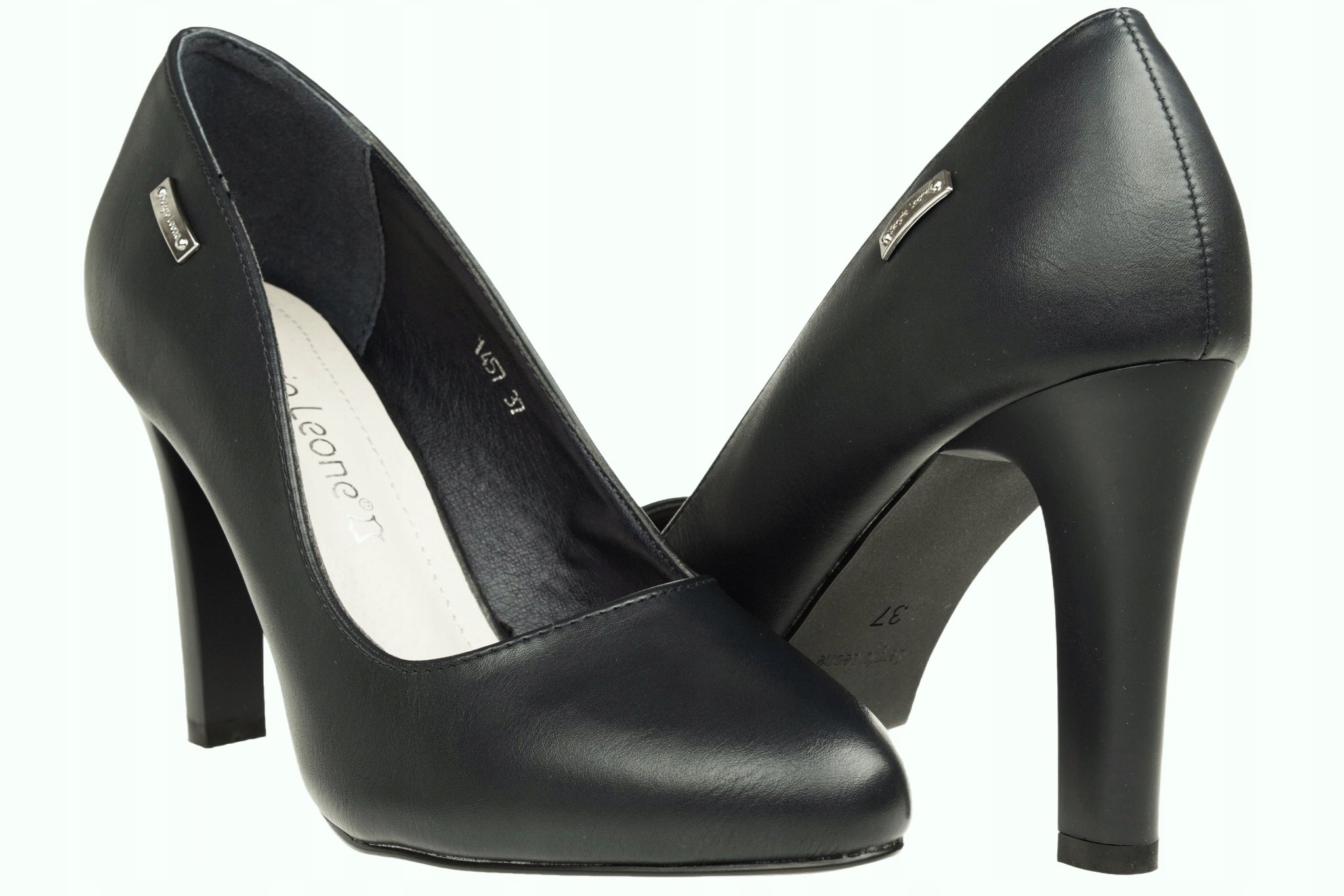 S.LEONE 1457 CZÓŁENKA SZPILKI DAMSKIE CZARNY MAT D341 R 37 Kod producenta 5904413702771