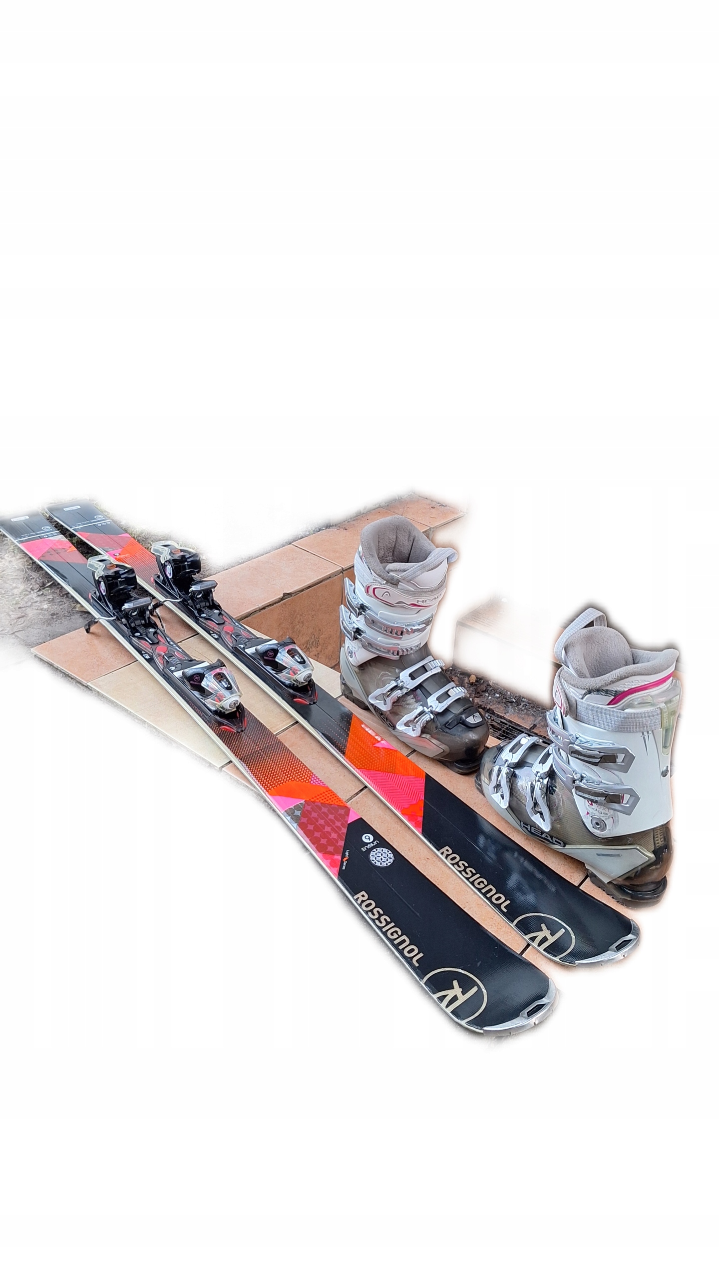 JAK NOWE NARTY ROSSIGNOL 163cm + BARDZO ŁADNE BUTY HEAD
