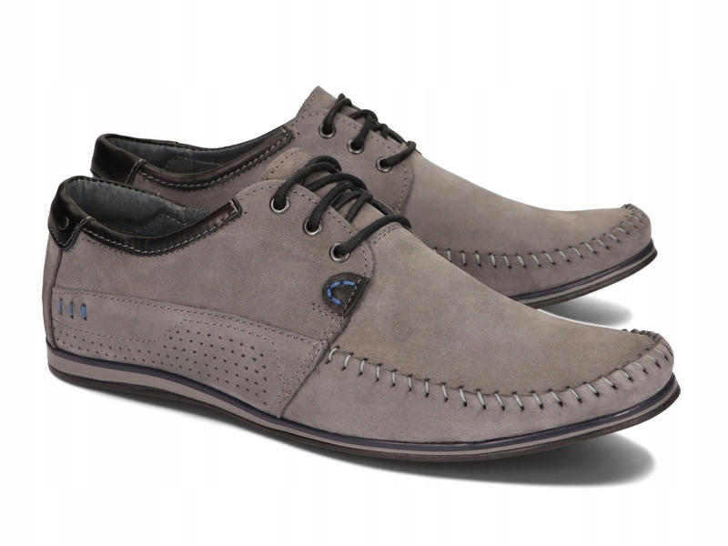 

Buty Męskie Obuwie Casual Skóra 875 Szary 40