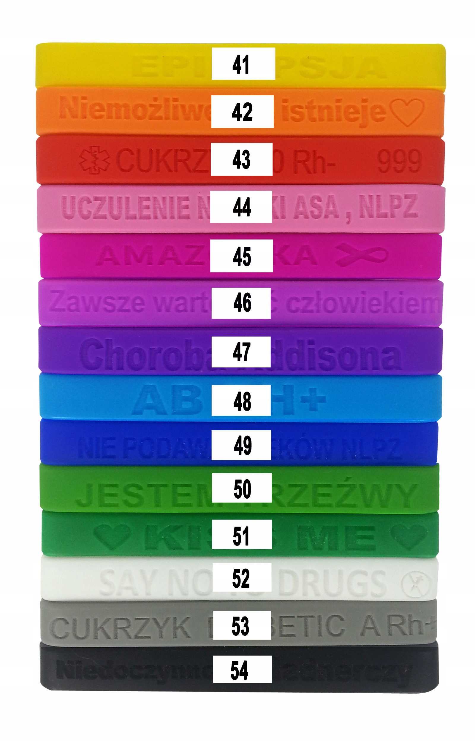 Medyczna silikonowa opaska na rękę Splot Inny splot