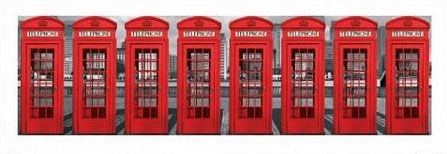 

London Phoneboxes - reprodukcja 33x95 cm