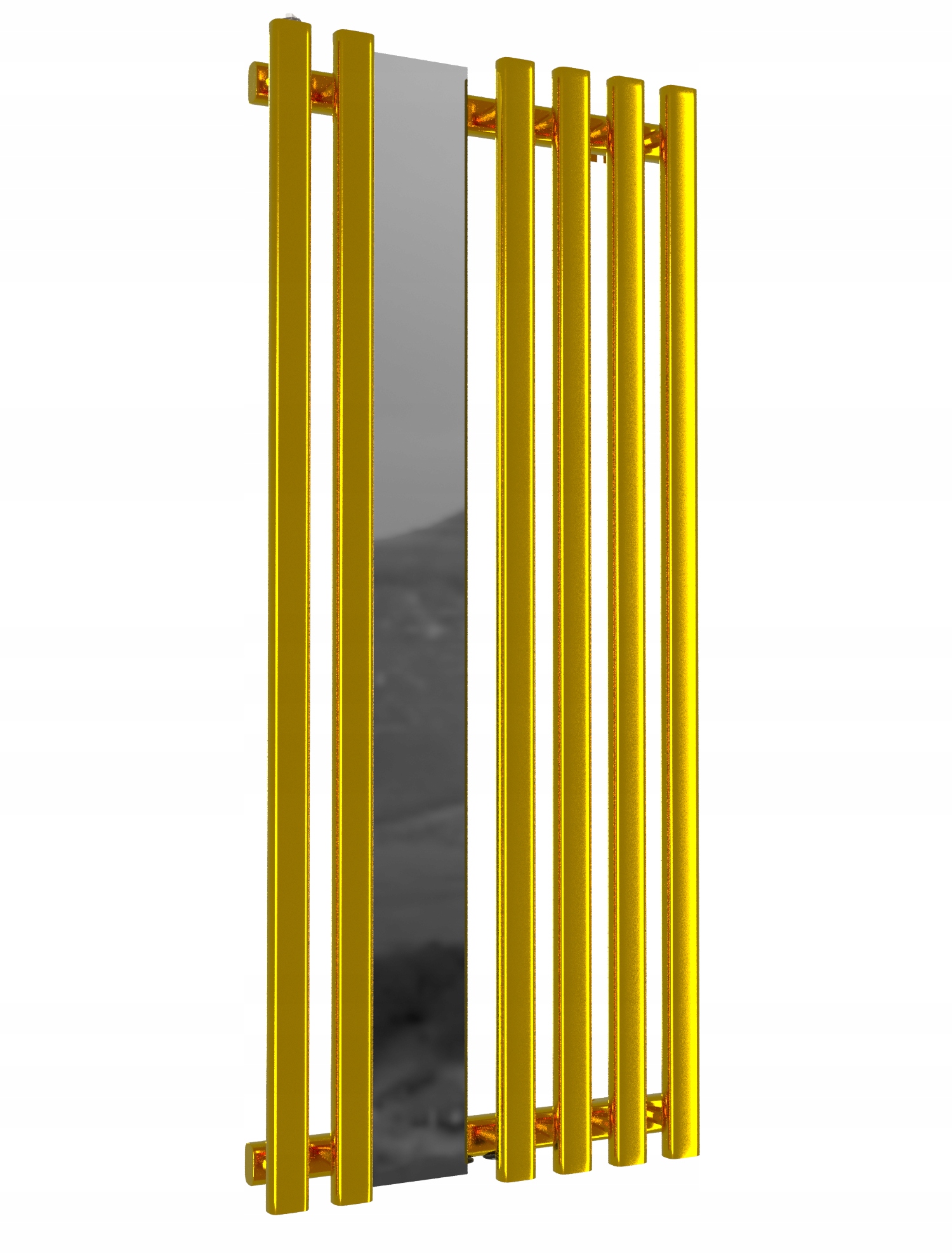 Dekorativní radiátor Flower Mirror 160x60 Zlatý se zrcadlem