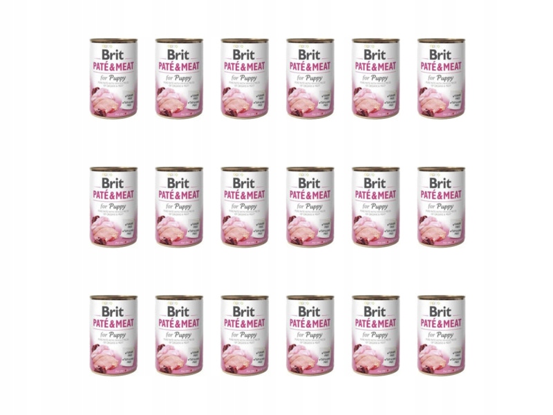 Karma dla psa Brit Paté & Meat Puppy Kurczak z indykiem 18 x 400 g