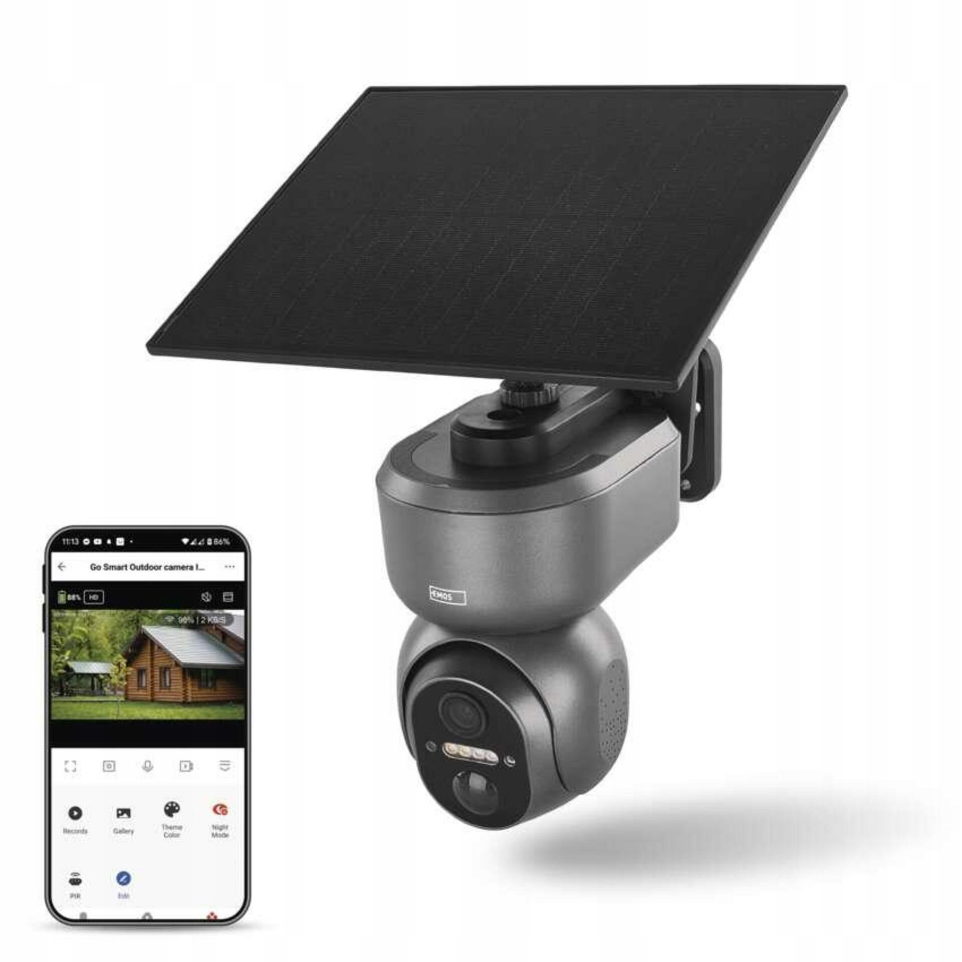 Emos GoSmart vonkajšia otočná kamera IP-6000 Owl s 4G/LTE, šedá H4058