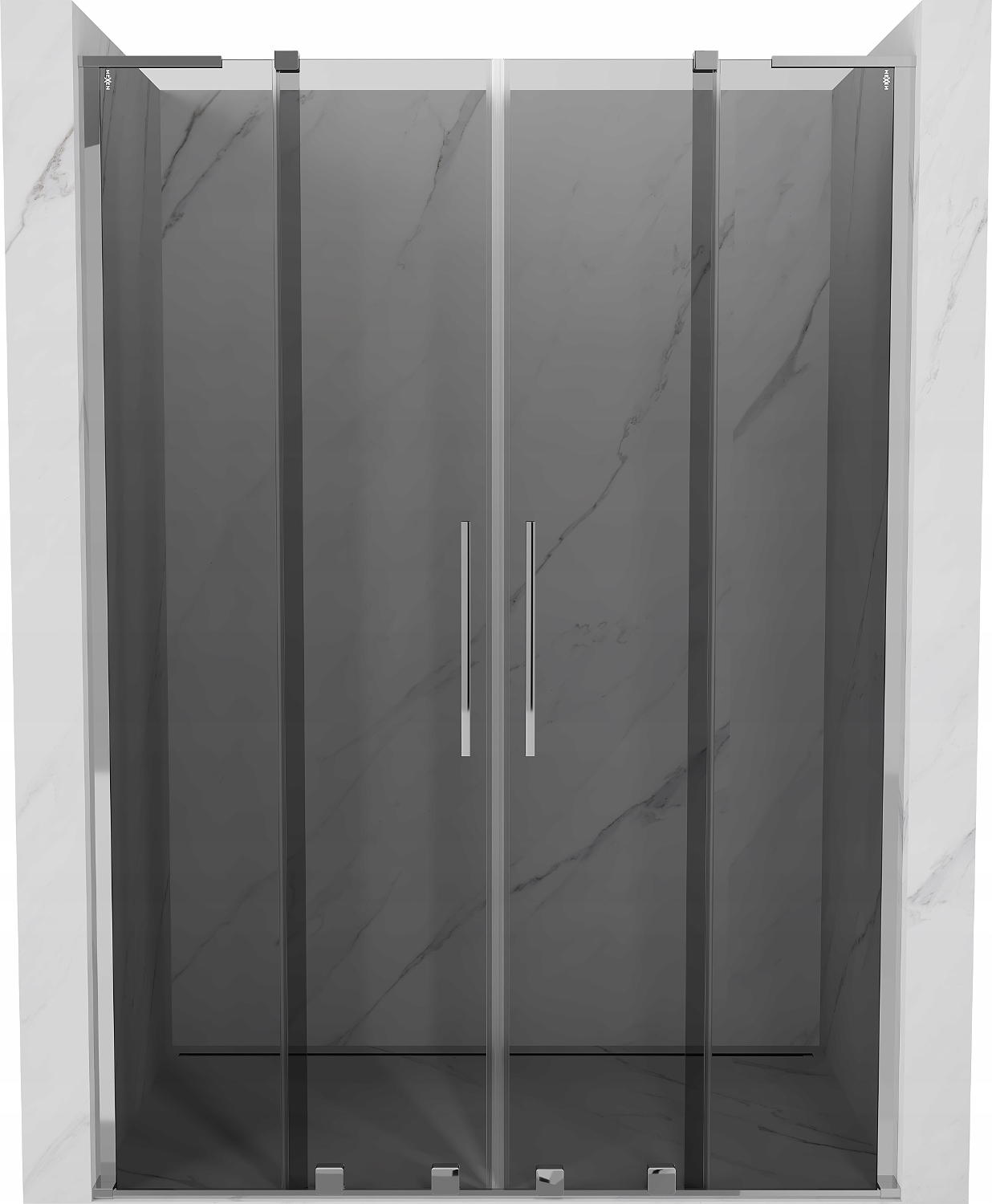 Mexen Velar L Duo posuvné sprchové dveře 150 cm grafit/chrom
