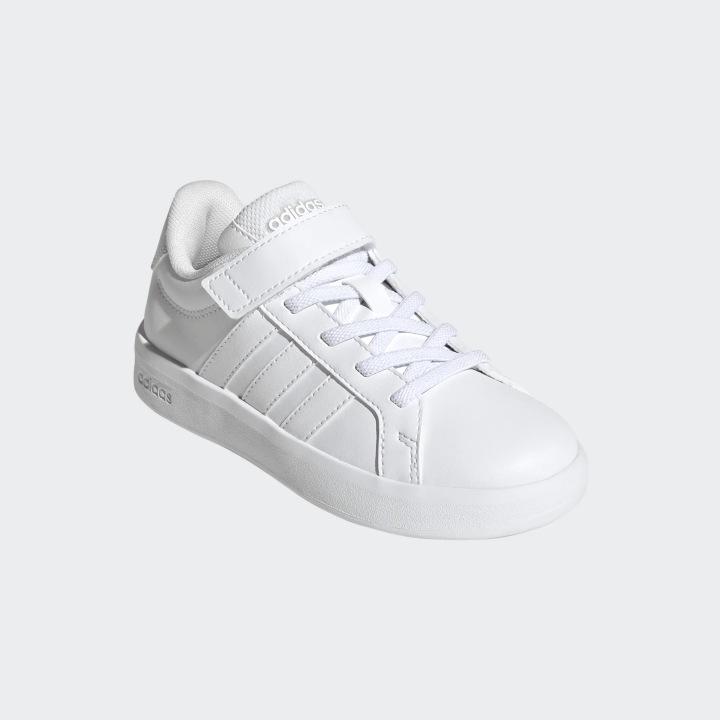 Buty Dziecięce Adidas Białe na Rzep Eko Skóra Grand Court HP3532 33,5