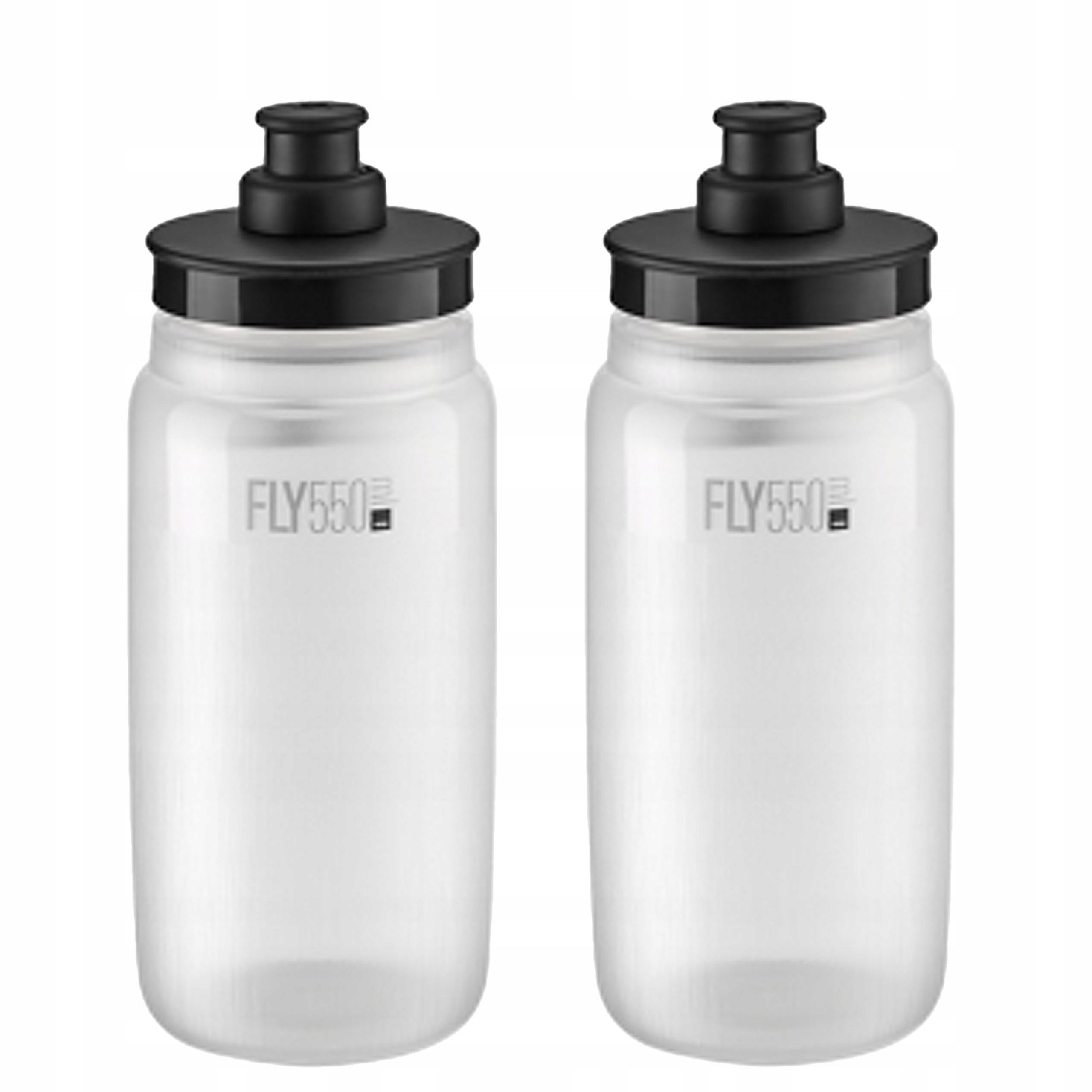 Bidon Rowerowy Mały Przezroczysty Elite Fly Tex Lekki 550ml 2szt