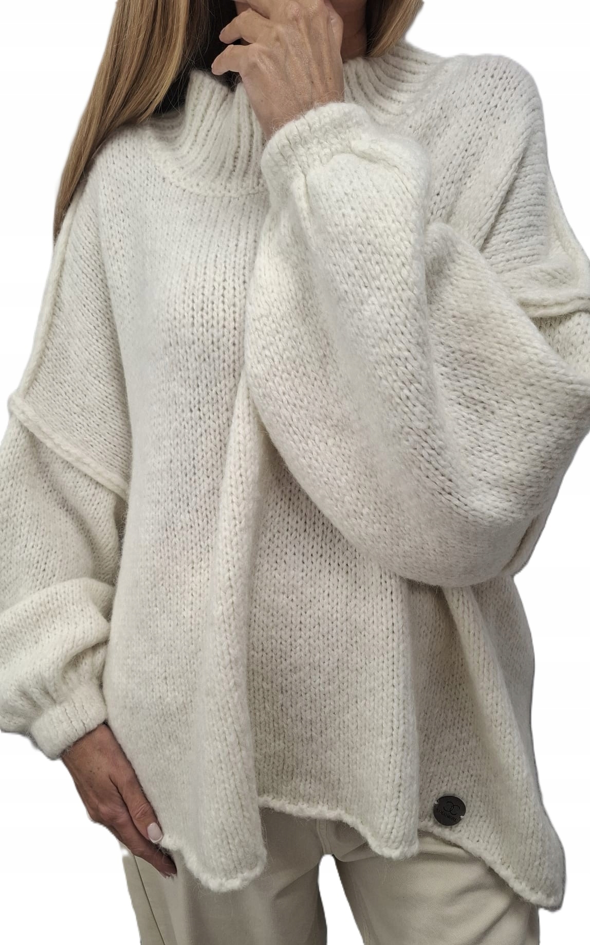 Cocomore Pologolfový svetr Bílý Ecru New